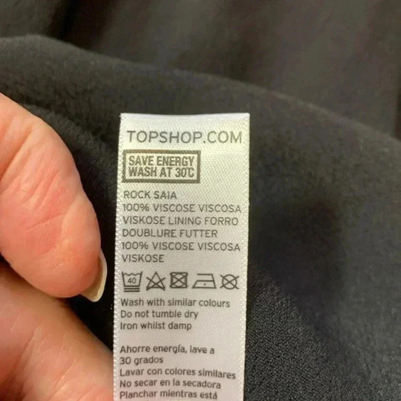 TopShop embroidered tunic, fully lined, 12” side zipper, light, airy summer top - Picture 8 of 9